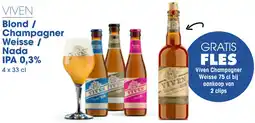 Prik en Tik VIVEN Blond, Champagner Weisse of Nada IPA 0,3% 4 x 33 cl aanbieding