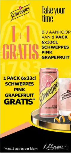 Prik en Tik Schweppes aanbieding
