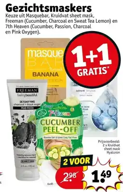 Kruidvat Gezichtsmaskers aanbieding