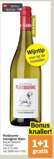 Albert Heijn Flaxbourne Sauvignon Blanc aanbieding