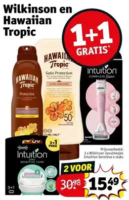 Kruidvat Wilkinson en Hawaiian Tropic aanbieding
