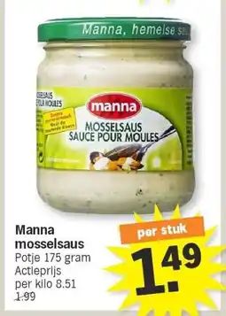 Albert Heijn Manna mosselsaus aanbieding