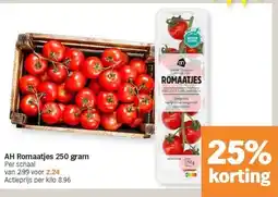 Albert Heijn AH Romaatjes 250 gram aanbieding