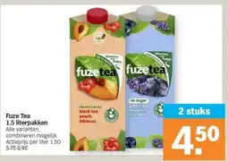 Albert Heijn Fuze Tea 1.5 literpakken aanbieding