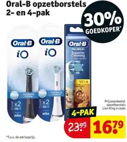 Kruidvat Oral-B opzetborstels 2- en 4-pak aanbieding