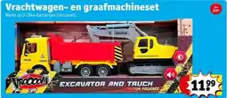 Kruidvat Vrachtwagen- en graafmachineset aanbieding