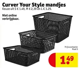 Kruidvat Curver Your Style mandjes aanbieding