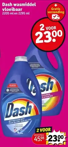 Kruidvat Dash wasmiddel vloeibaar aanbieding