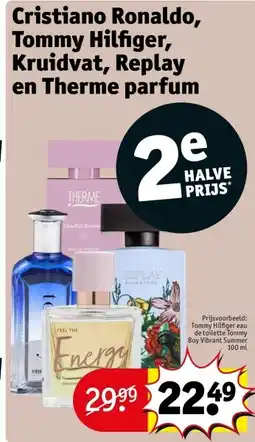 Kruidvat Cristiano Ronaldo, Tommy Hilfiger, Kruidvat, Replay en Therme parfum aanbieding
