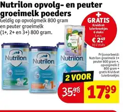 Kruidvat Nutrilon opvolg- en peuter groeimelk poeders aanbieding