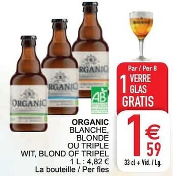 Cora Organic blanche, blonde ou triple wit, blond of tripel aanbieding