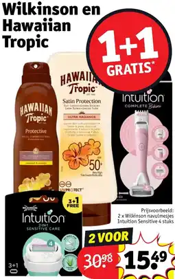 Kruidvat Wilkinson en Hawaiian Tropic aanbieding
