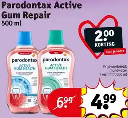 Kruidvat Parodontax Active Gum Repair 500ml aanbieding