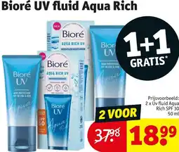 Kruidvat Bioré UV fluid Aqua Rich aanbieding