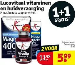 Kruidvat Lucovitaal vitaminen en huidverzorging aanbieding