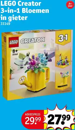 Kruidvat LEGO Creator 3-in-1 Bloemen in gieter aanbieding