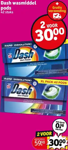 Kruidvat Dash wasmiddel pods 42 stuks aanbieding
