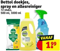 Kruidvat Dettol doekjes, spray en allesreiniger aanbieding