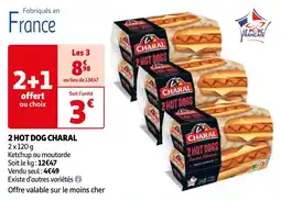 Auchan 2 HOT DOG CHARAL 2x120g aanbieding