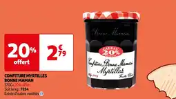 Auchan CONFITURE MYRTILLES BONNE MAMAN 370G aanbieding