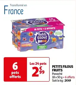 PETITS FILOUS FRUITS 18 x 50 g