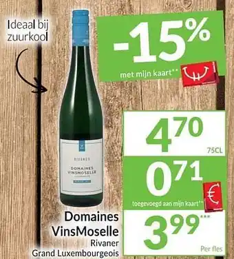 Domaines vinsmoselle rivaner grand luxembourgeois
