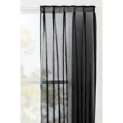 Leen Bakker Gordijn Britt - zwart - 280x140 cm (1 stuk) aanbieding