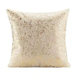 Leen Bakker Sierkussen Filine - zand-/goudkleur - 45x45 cm aanbieding