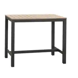 Bartafel Tarn - aluminium/eucalyptus - 105x130x65 cm