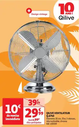 Auchan 99 QILIVE VENTILATEUR Q.6740 aanbieding