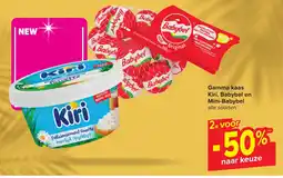 Carrefour Gamma kaas Kiri, Babybel en Mini-Babybel aanbieding