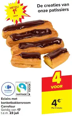 Carrefour Eclairs met banketbakkersroom aanbieding
