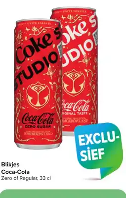 Carrefour Coca-Cola Blikjes Zero of Regular, 33 cl aanbieding