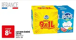 Auchan LAIT DEMI-ÉCRÉMÉ LACTEL aanbieding