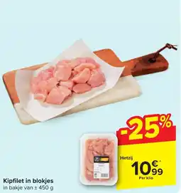 Carrefour Kipfilet in blokjes aanbieding