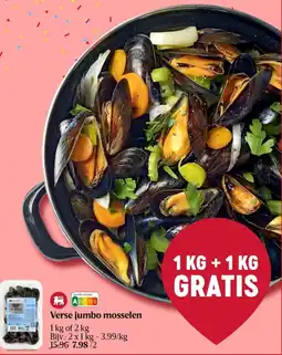 Delhaize Verse jumbo mosselen aanbieding