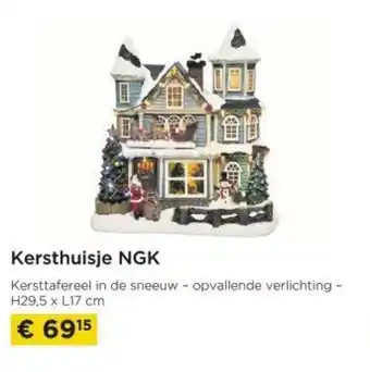 Kersthuisje NGK 29,5 x 17 cm