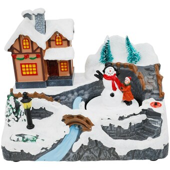 Action Magic Village kersttafereel met muziek aanbieding