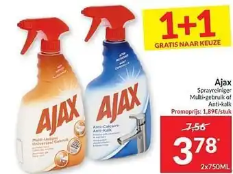 Ajax sprayreiniger multi-gebruik of anti-kalk