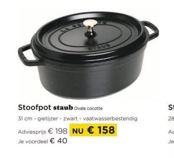 Molecule Stoofpot Staub Ovale Cocotte aanbieding