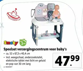 Lidl Speelset verzorgingscentrum voor baby's aanbieding