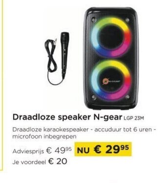 Molecule Draadloze Speaker N-Gear LGP 23M aanbieding