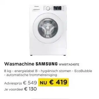 Molecule Wasmachine Samsung WW8ITA049TE aanbieding