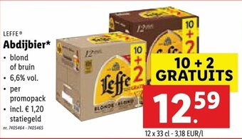 Lidl Leffe Abdijbier aanbieding