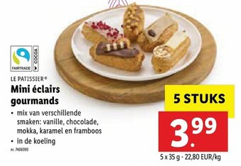 Lidl Le Patissier Mini eclairs gourmands aanbieding