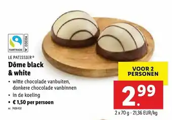 Lidl Le Patissier Dome black & white aanbieding