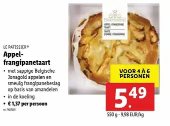 Lidl Le Patissier Appelfrangipanetaart aanbieding