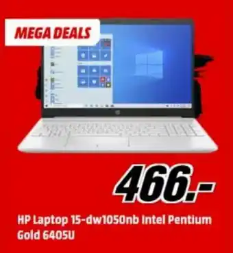 MediaMarkt HP Laptop 15-dw1050nb Intel Pentium Gold 6405U aanbieding