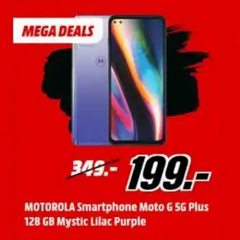 MediaMarkt Motorola Smartphone Moto G 5G Plus 128 GB Mystic Lilac Purple aanbieding
