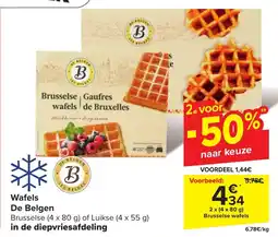 Wafels De Belgen 2 x (4 x 80 g) Brusselse wafels
